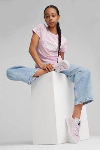 Puma T-shirt lila Paars Meisjes Katoen Ronde hals Logo 140 - Foto 2