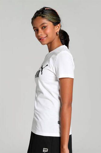 Puma T-shirt wit Meisjes Katoen Ronde hals Logo 140 - Foto 2