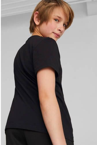 Puma T-shirt zwart Jongens Katoen Ronde hals Logo 152 - Foto 4