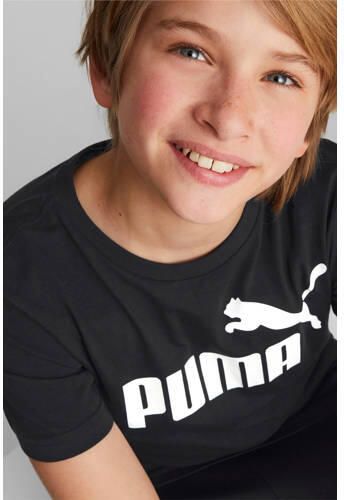 Puma T-shirt zwart Jongens Katoen Ronde hals Logo 152 - Foto 2