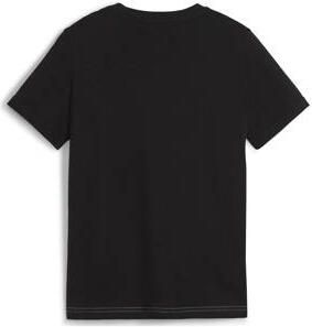 Puma T-shirt zwart wit Katoen Ronde hals Logo 128 - Foto 3