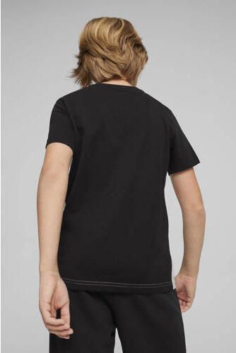 Puma T-shirt zwart wit Katoen Ronde hals Logo 128 - Foto 2