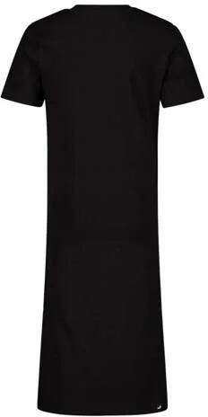 Puma t-shirtjurk met logoprint zwart Meisjes Stretchkatoen Ronde hals Logo XS