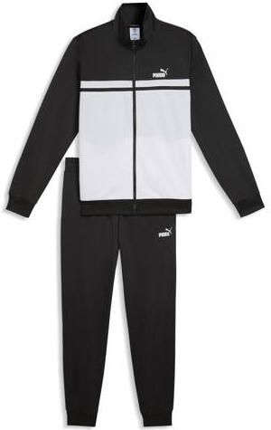 Puma trainingspak zwart wit Joggingpak Polyester Opstaande kraag Meerkleurig maat 2XL
