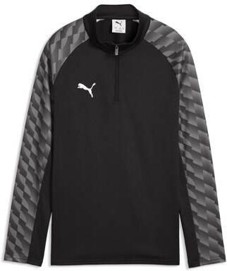 Puma voetbalshirt met lange mouwen zwart Sport t-shirt Polyester Opstaande kraag