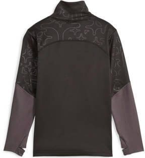 Puma voetbalshirt zwart bruin Sport t-shirt Polyester Opstaande kraag 128
