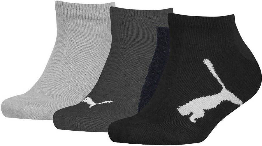 Puma sneakersokken met logo set van 3 grijs Katoen Logo 27-30