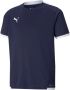 Puma junior voetbalshirt donkerblauw wit Sport t-shirt Gerecycled polyester Ronde hals 140 - Thumbnail 1