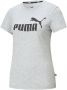 Puma Logo Korte Mouw Shirt Regular Fit Gray Dames - Thumbnail 2