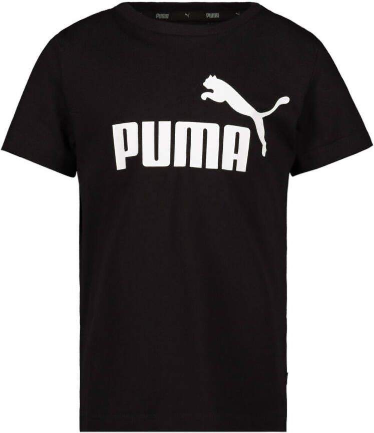Puma T-shirt zwart Jongens Katoen Ronde hals Logo 104