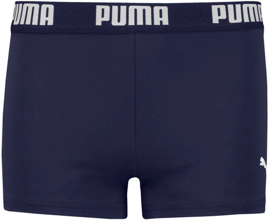 Puma zwemboxer donkerblauw Jongens Polyamide Logo 116