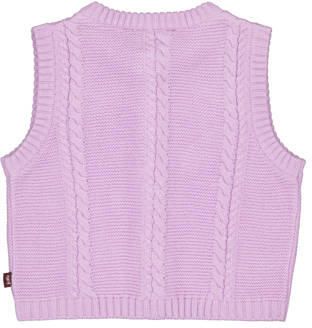 QPI gebreid gilet lila Paars Meisjes Acryl Ronde hals Effen - Foto 3