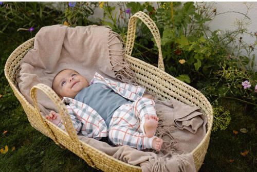 Quapi baby geruite broek ecru grijsblauw oranje Multi Jongens Katoen Ruit 50
