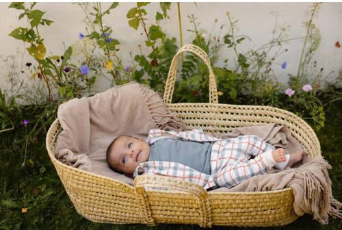 Quapi baby geruite broek ecru grijsblauw oranje Multi Jongens Katoen Ruit 50 - Foto 2