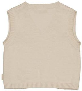 Quapi baby gilet zand Beige Jongens Katoen V-hals Effen 50