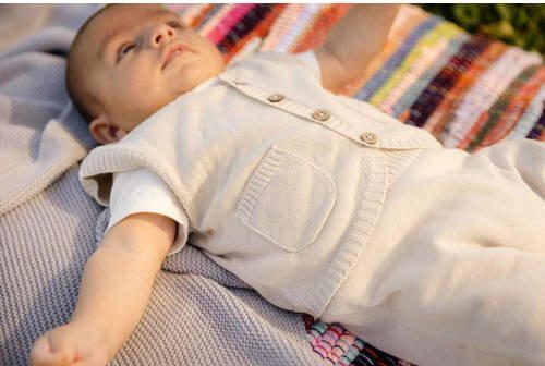 Quapi baby gilet zand Beige Jongens Katoen V-hals Effen 50 - Foto 3