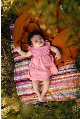 Quapi baby jurk koraalroze Meisjes Katoen Ronde hals Effen 50 - Foto 2