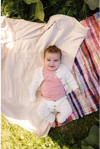 Quapi baby slim fit broek DINI ecru Meisjes Katoen Effen 74