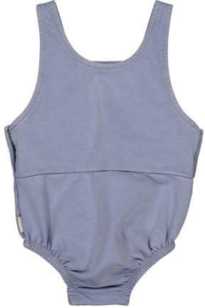 Quapi baby tuinbroek Dawn met zak detail grijsblauw Jongens Stretchkatoen 50