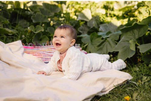 Quapi Baby vest DIANA ecru Meisjes Katoen Ronde hals Effen 56 - Foto 2
