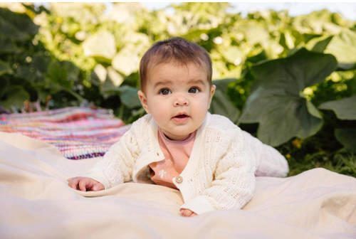 Quapi Baby vest DIANA ecru Meisjes Katoen Ronde hals Effen 56 - Foto 3