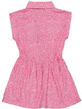 Quapi blousejurk BAYAN met all over print roze Meisjes Viscose Reverskraag 110 116