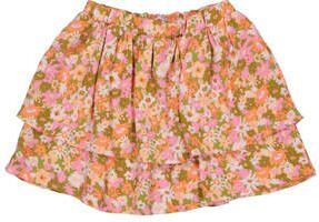 Quapi gebloemde rok BREGJE roze Meisjes Viscose Bloemen 134 140 - Foto 3