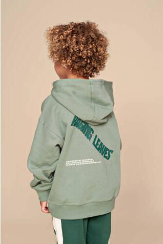 Quapi hoodie met backprint groen Sweater Jongens Katoen Capuchon Backprint - Foto 2