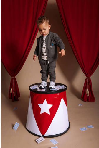 Quapi Mini sweatvest grijs Jongens Katoen Ronde hals Effen - Foto 3