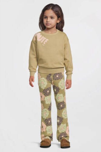 Quapi sweater kaki Groen Meisjes Katoen Ronde hals Tekst - Foto 3
