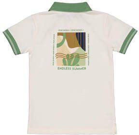 Quapi T-shirt BAUKE met backprint wit groen Jongens Katoen Polokraag Backprint 110 116 - Foto 3