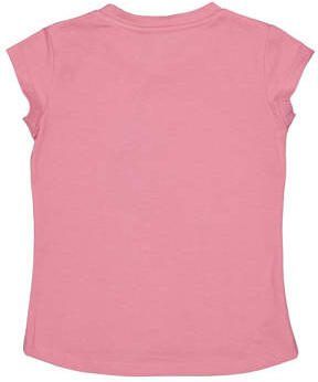 Quapi T-shirt BIBIANA met printopdruk roze Meisjes Katoen Ronde hals Printopdruk 110 116