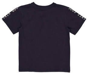 Quapi T-shirt BICKER donkerblauw wit Jongens Katoen Ronde hals Effen 134 140
