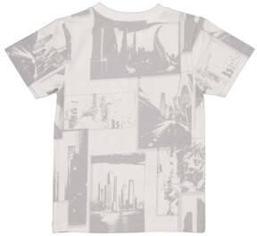 Quapi T-shirt YARI met all over print lichtgrijs Jongens Stretchkatoen Ronde hals 110 116