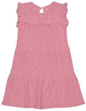 Quapi trapeze jurk BERRA roze Meisjes Polyester Ronde hals Effen 110 116