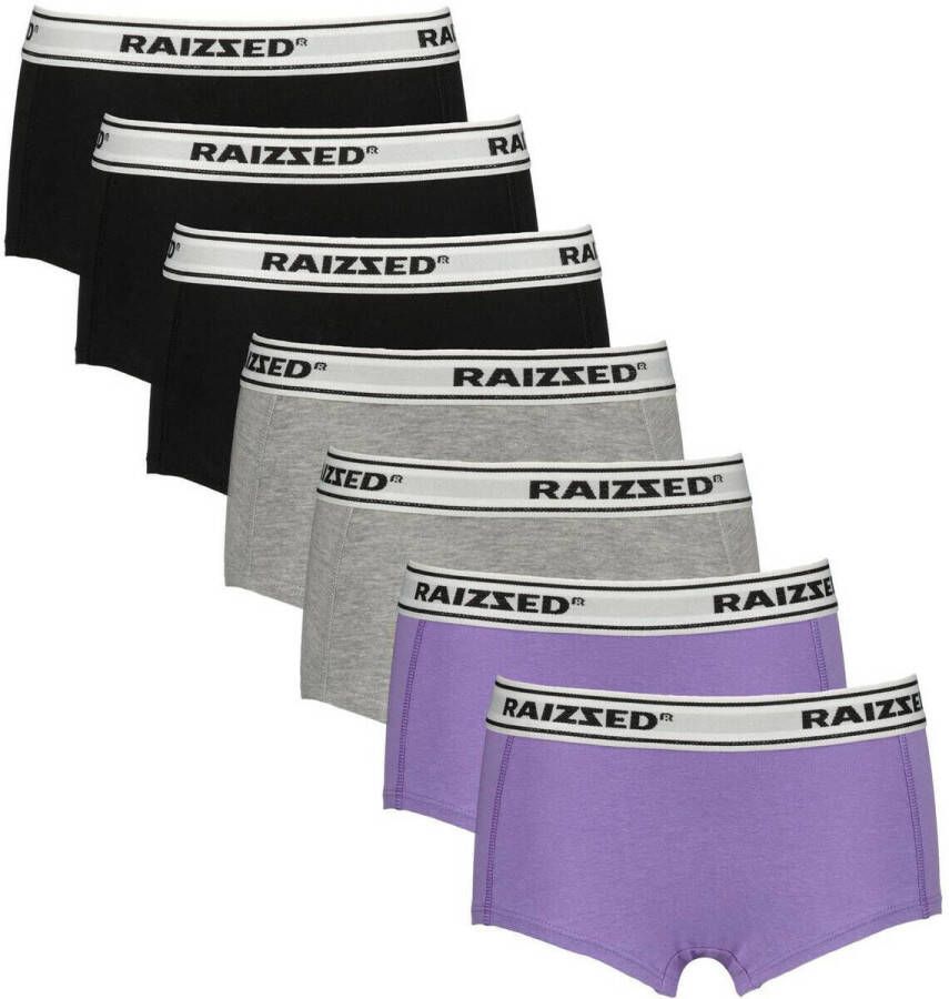 Raizzed short Nora set van 7 zwart grijs melange lila Slip Meisjes Stretchkatoen 134 140 - Foto 2