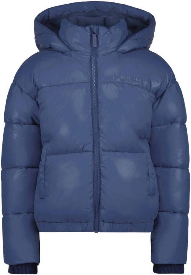 Raizzed gewatteerde winterjas Lima blauw Meisjes Nylon Capuchon Effen 104