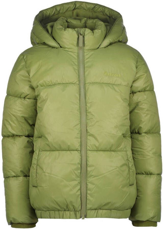 Raizzed gewatteerde winterjas Lima licht olijfgroen Meisjes Nylon Capuchon 104