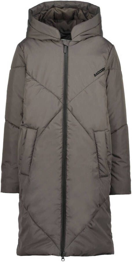 Raizzed gewatteerde winterjas Terina donkergrijs Meisjes Nylon Capuchon 110