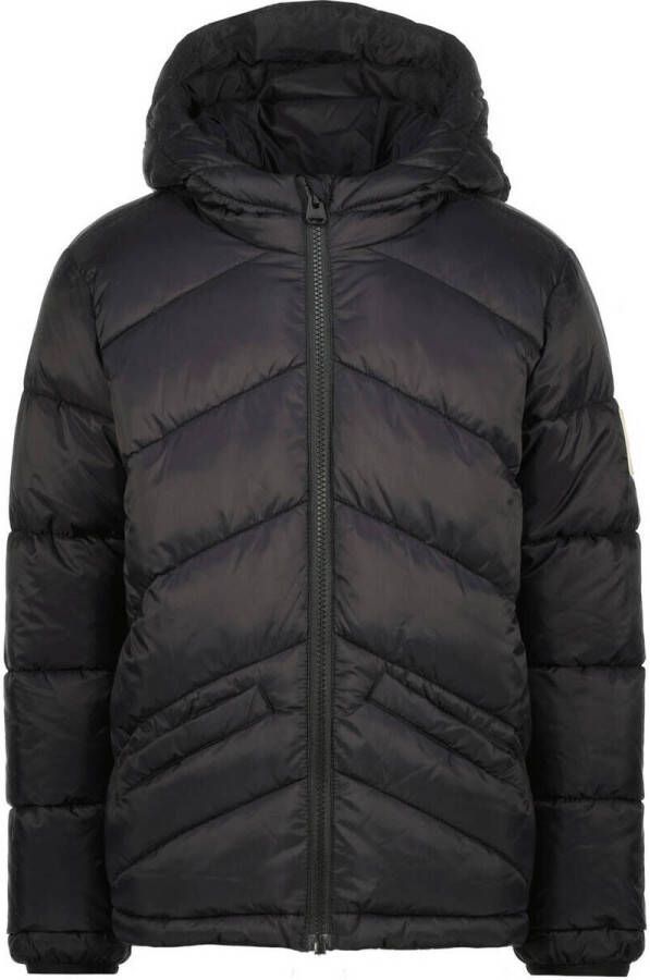 Raizzed gewatteerde winterjas Torance zwart Jongens Nylon Capuchon Effen 128