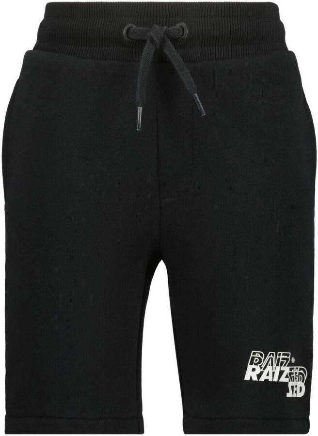 Raizzed regular fit short Brennon met logo zwart