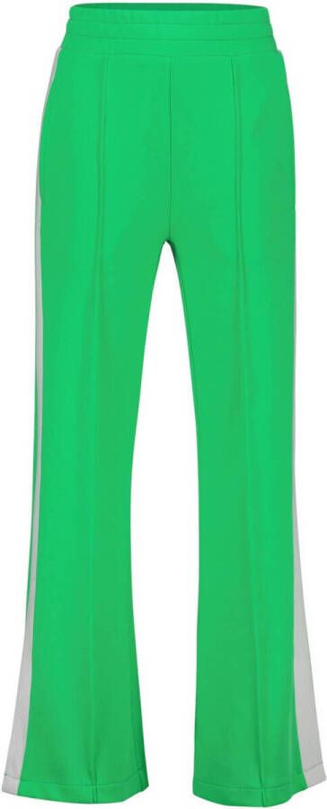 Raizzed wide leg broek R123KGN40006 met zijstreep groen