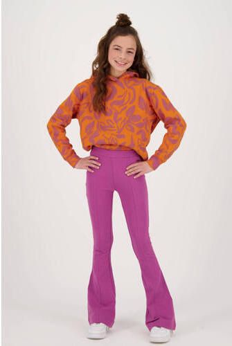 Raizzed flared broek Melis roze Paars Meisjes Katoen Effen 116 - Foto 4