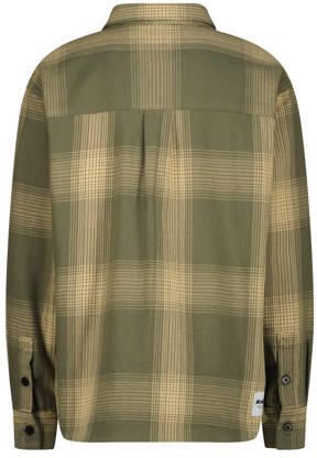 Raizzed geruit overhemd olijfgroen zand Jongens Katoen Klassieke kraag 128