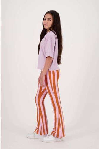Raizzed gestreepte flared broek Whitley roze oranje Multi Meisjes Katoen 104 - Foto 4