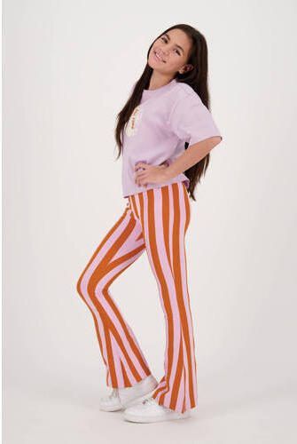 Raizzed gestreepte flared broek Whitley roze oranje Multi Meisjes Katoen 104 - Foto 3