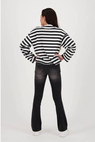 Raizzed gestreepte longsleeve Kiki zwart wit Meisjes Katoen Ronde hals 116 - Foto 2