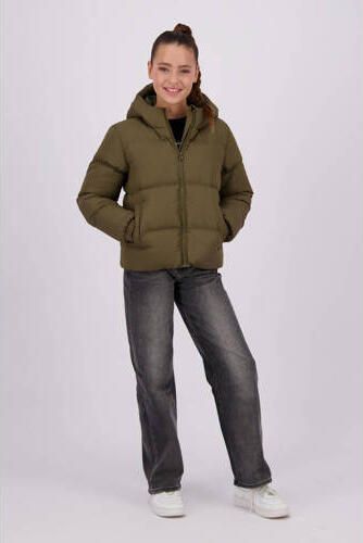 Raizzed gewatteerde winterjas Lize army groen Meisjes Polyester Capuchon 116