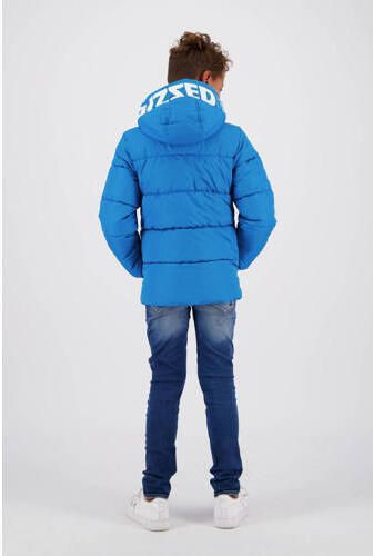 Raizzed gewatteerde winterjas Tampa met tekst frisblauw Jongens Polyester Capuchon 104 - Foto 3