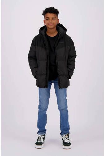 Raizzed gewatteerde winterjas Tiko zwart Jongens Polyester Capuchon Effen 116